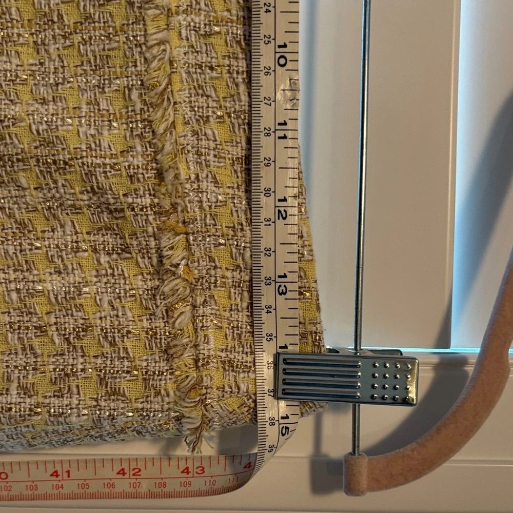 Ann Taylor Pale Yellow and Gold Tweed Skirt NWOT